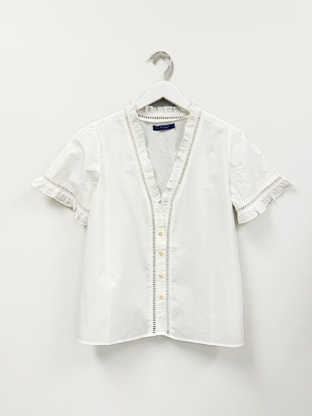 Capri Top - Solid Poplin - White