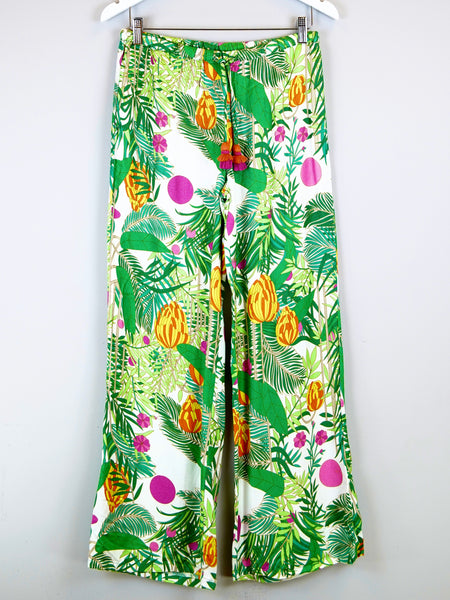 Olivia Pants - Banana Jungle - White