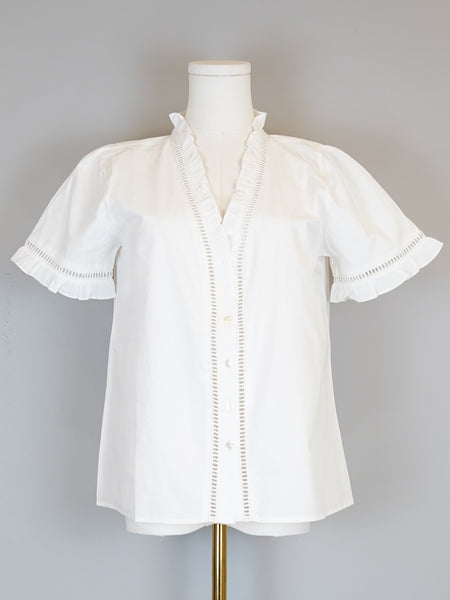 Capri Top - Solid Poplin - White