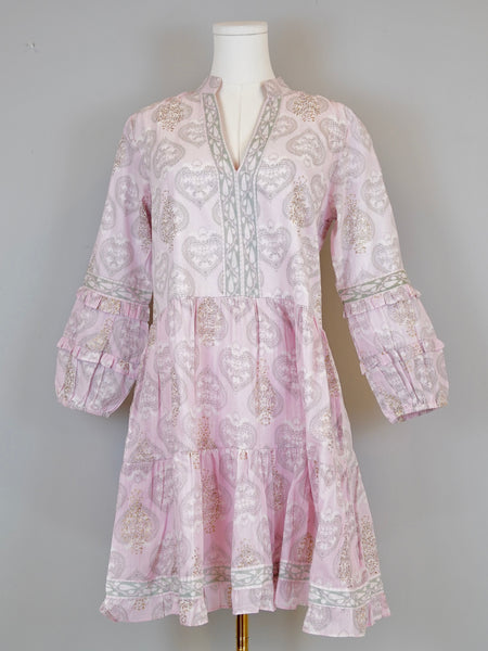 Alison Longsleeve Dress - Revolving Heart Pink Sorbet