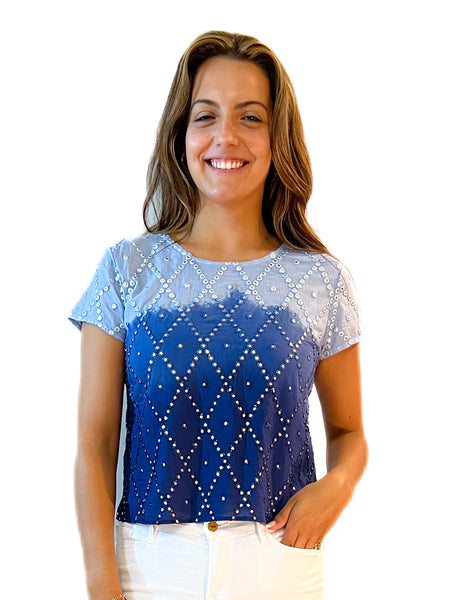 Luxe T-shirt - Mirror Ombre - Blues
