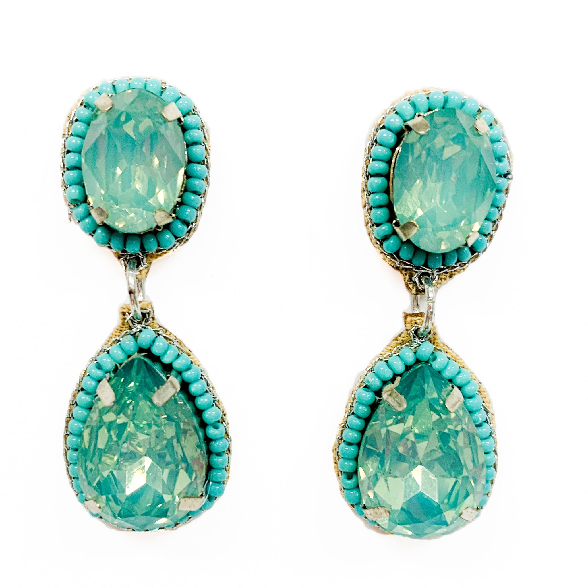 Double Bling Drop Earrings - 3 Colors!