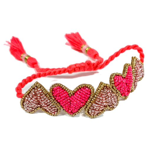 Hearts Bracelet - 2 Colors!