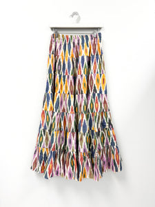 Jaipur Maxi Skirt - Woven Ikat Multi