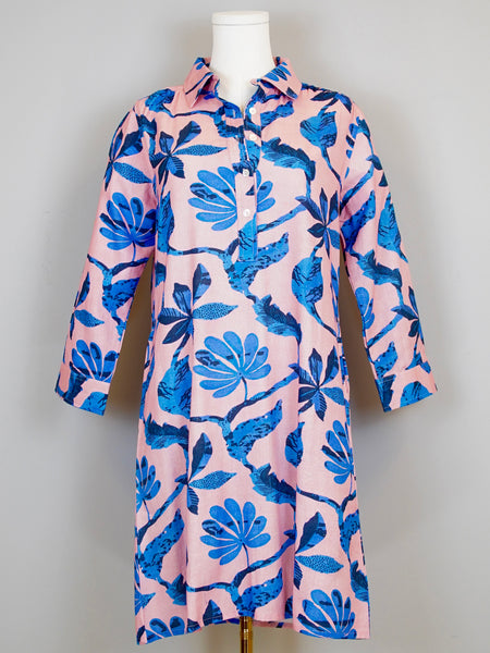 La Jolla Dress - Jungle Vines Pink and Blues