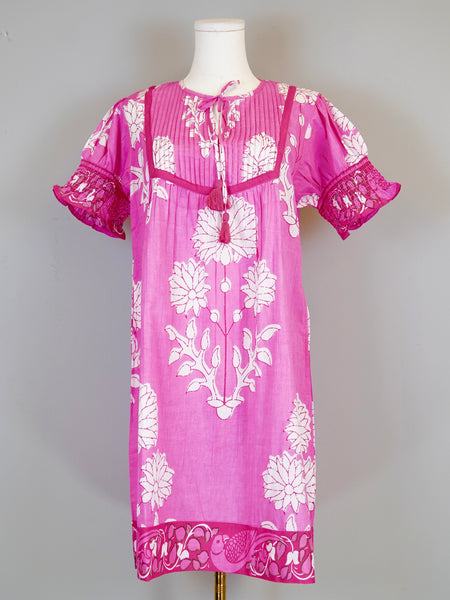 Celerie Dress - Mughal Carnation in Pink and White