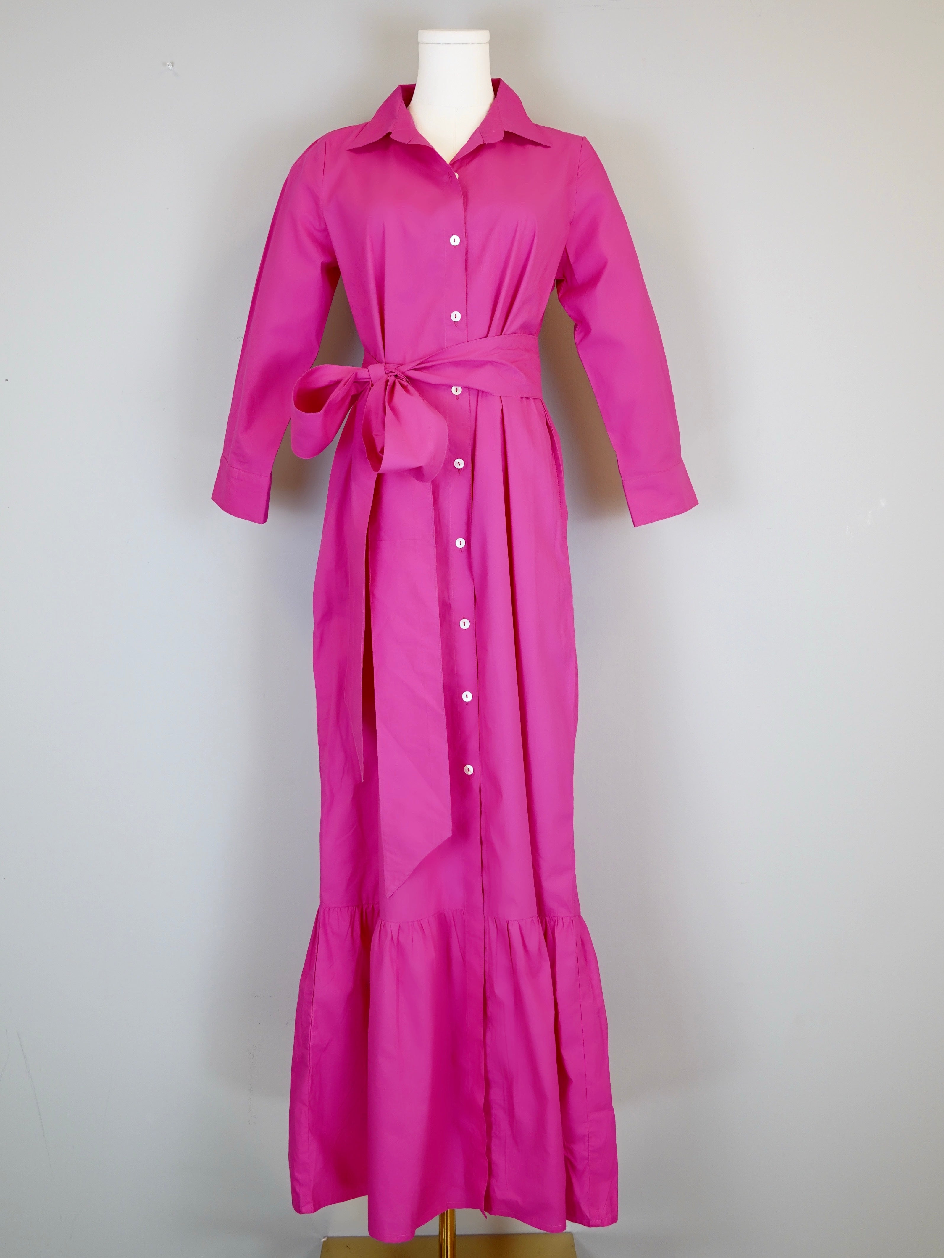 knee length dresses for ladies Ann Marie Maxi Dress - Solid Poplin