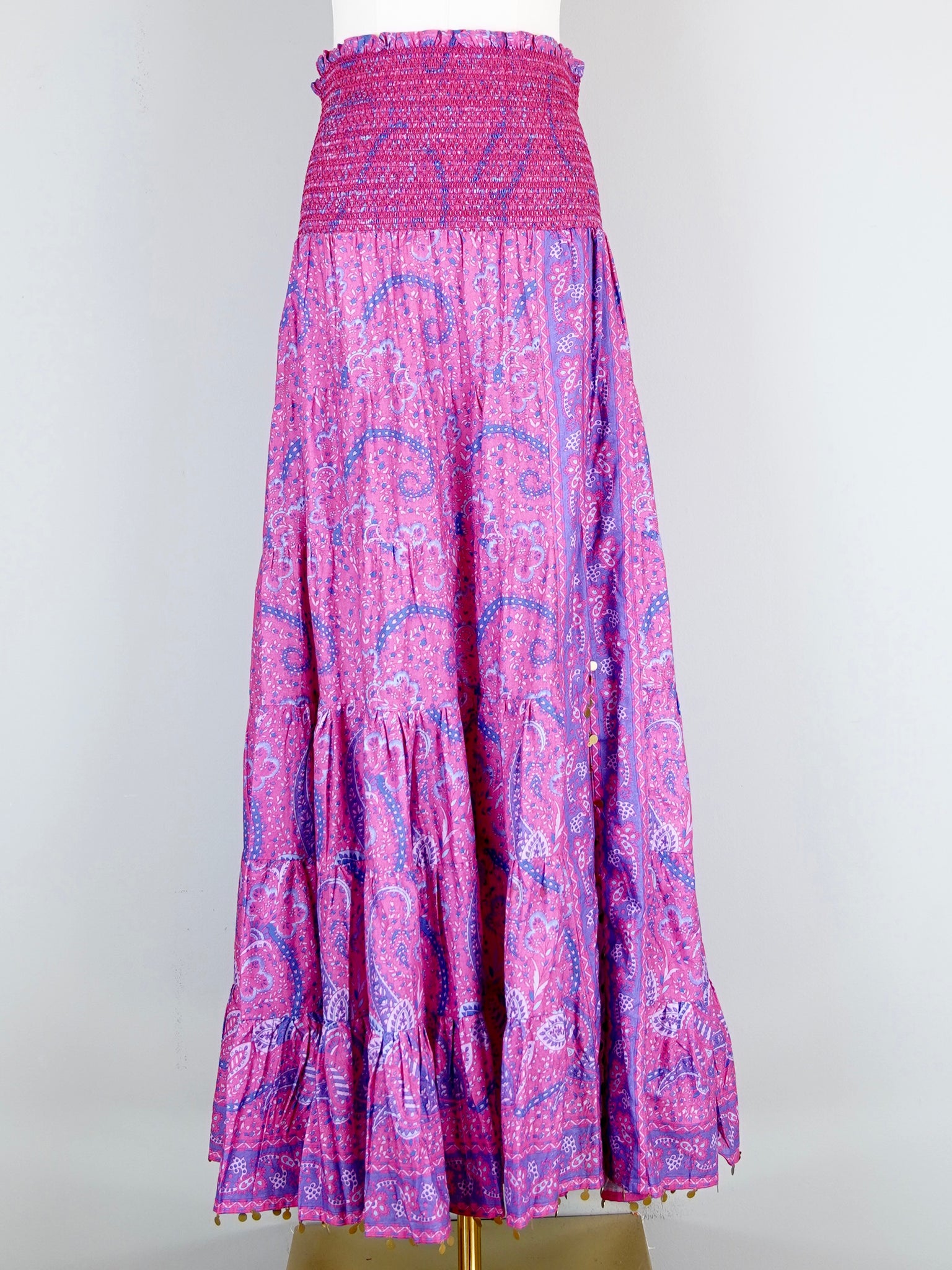 Jaipur Maxi Skirt - Effervescent Paisley- Pink/Blue