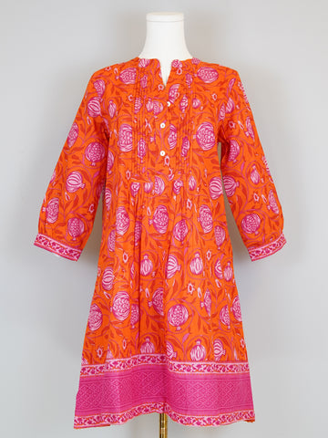 Maye Dress - Pomegranate- Orange/Pinks