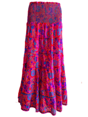 Jaipur Maxi Skirt - Floral Block - Multi