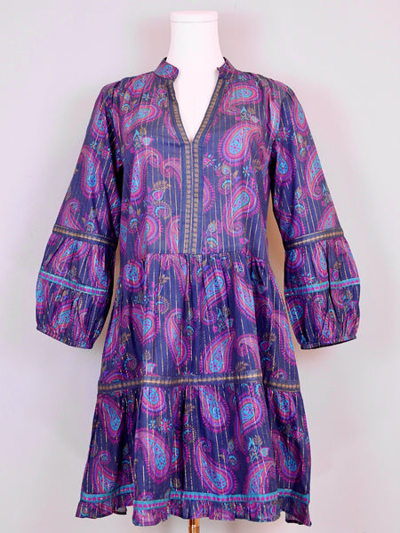 Alison Longsleeve Dress - Dancing Paisley Navy