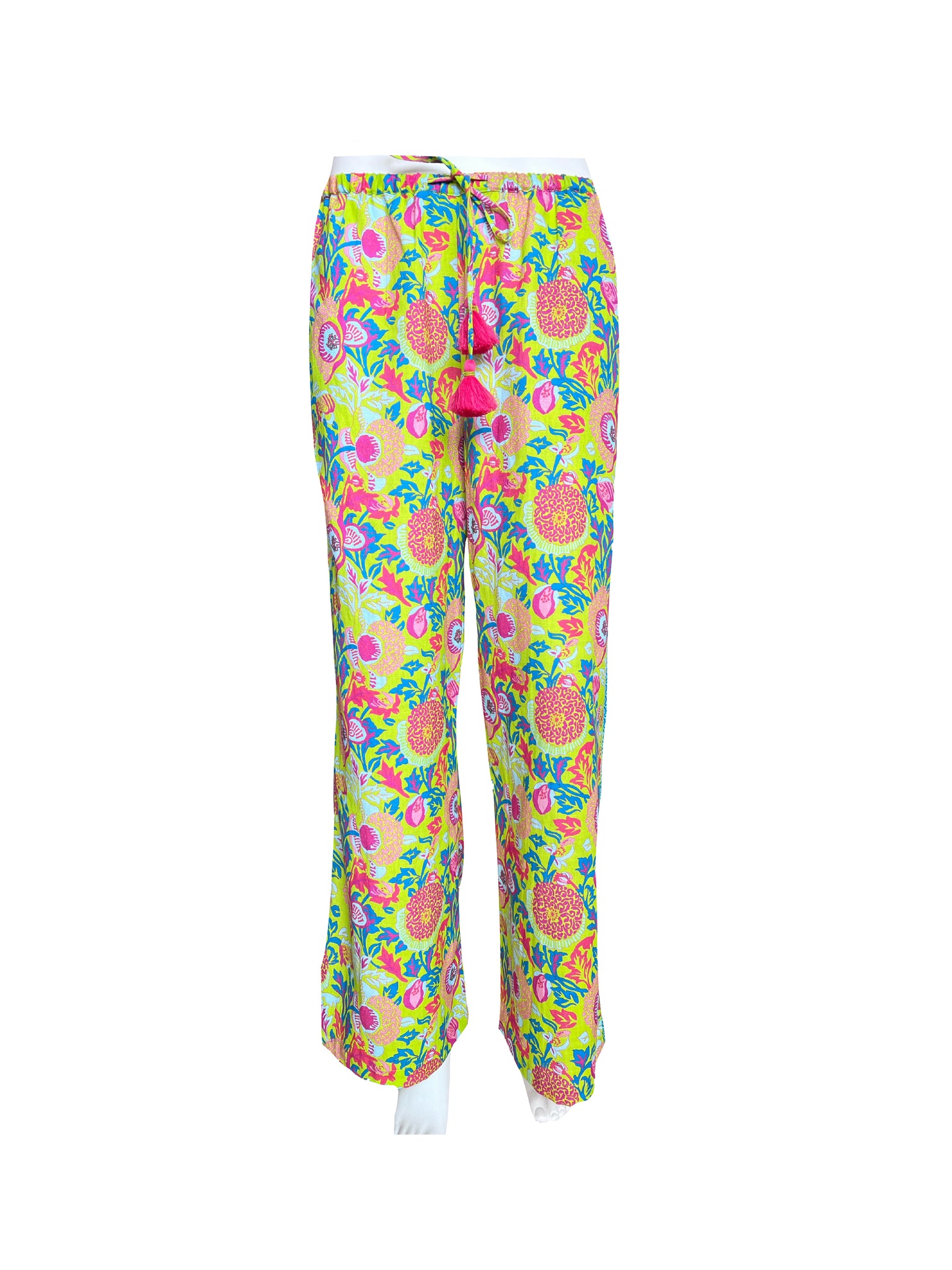 Olivia Pants - Floral Block - Kiwi Multi