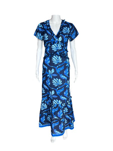 Mallory Maxi Dress - Jungle Vines - Navy & The Blues