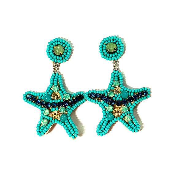 Starfish Beaded Earrings - 2 colors!