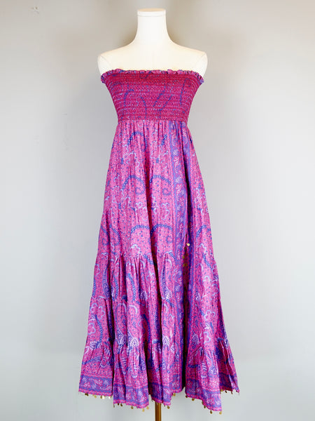 Jaipur Maxi Skirt - Effervescent Paisley- Pink/Blue