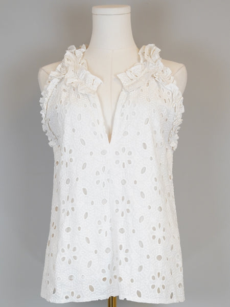 Butterfly Top - White Eyelet