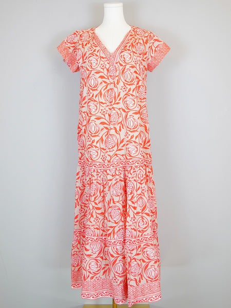 Bailey Maxi Dress- Pomegranate- Bliss/Orange