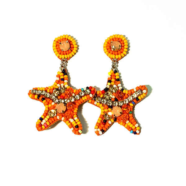 Starfish Beaded Earrings - 2 colors!