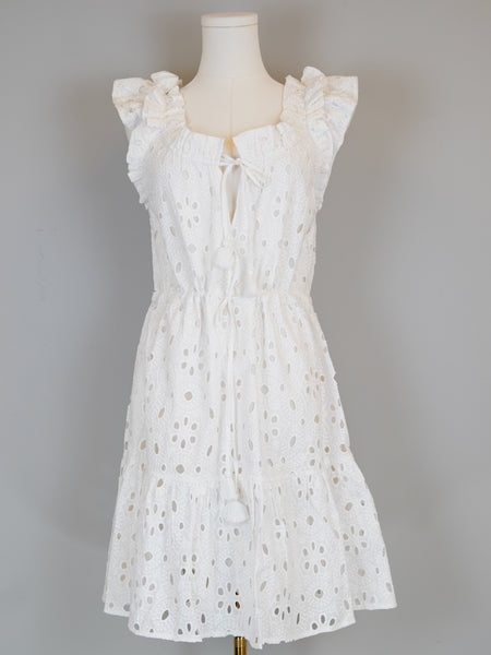 Berry Dress - White Eyelet