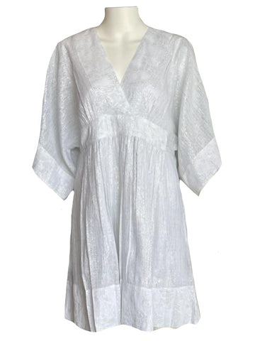 Vintage Kaftan Short- White/Silver