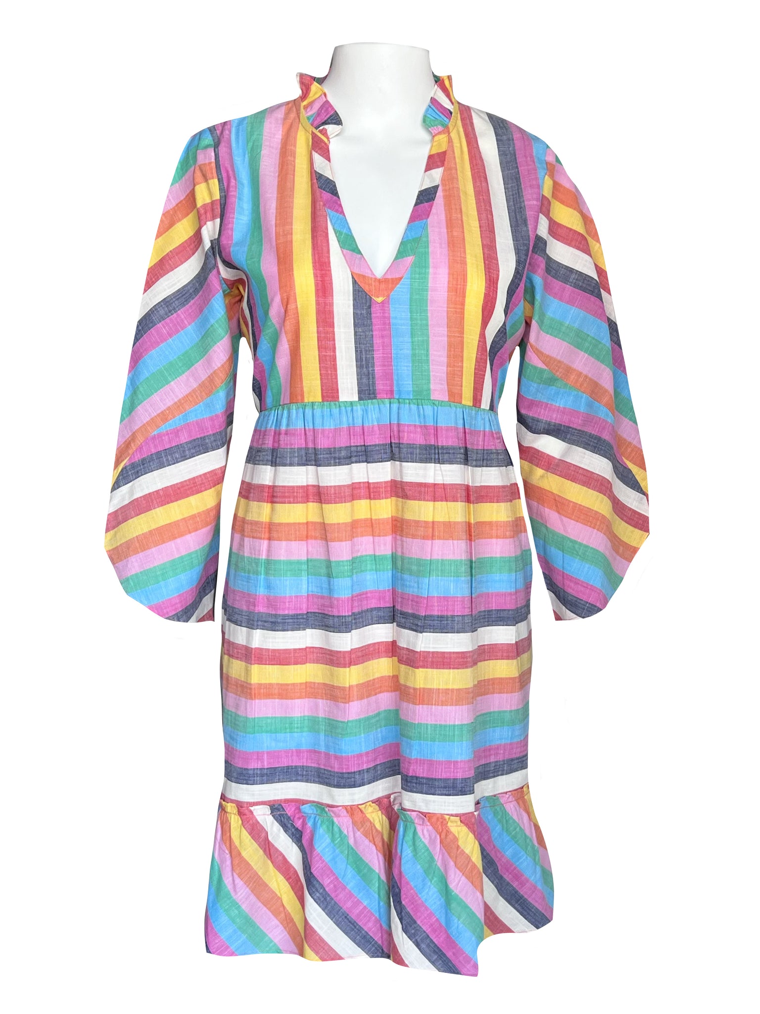 Claythorne Dress- Multi Stripes