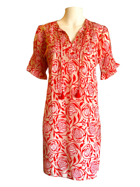 Celerie Dress- Pomegranate- Bliss/Orange
