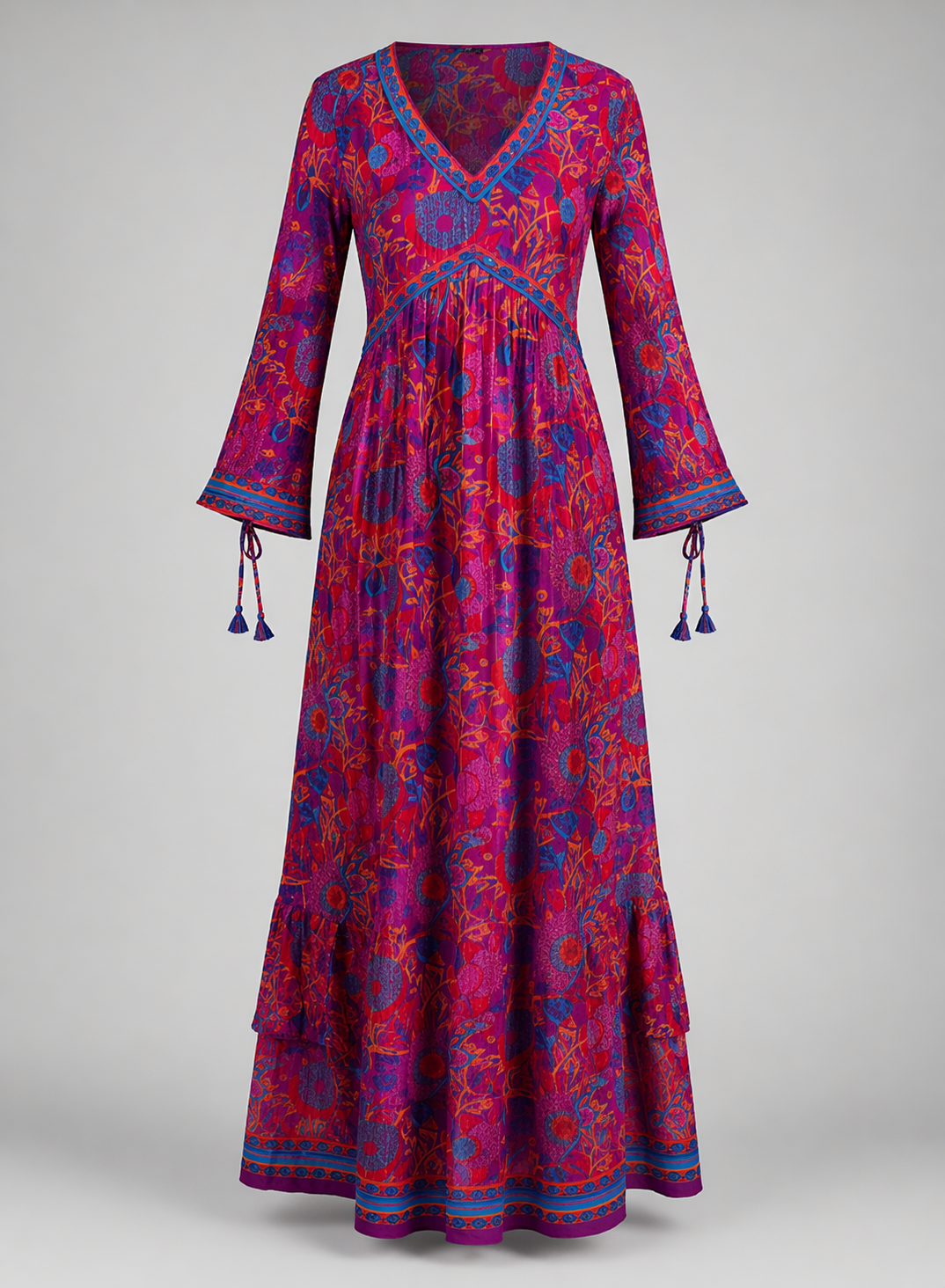 Sarah Maxi Dress - Floral Block Multi