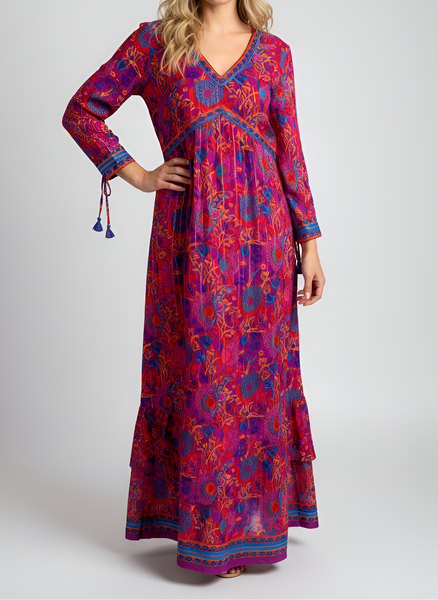 Sarah Maxi Dress - Floral Block Multi