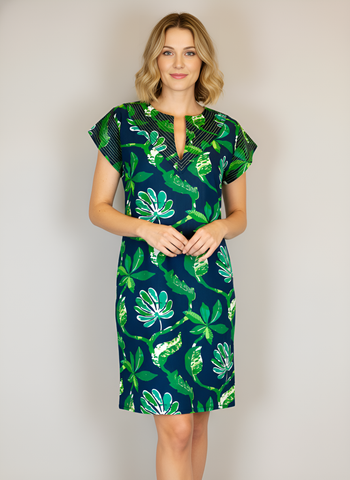 Friday Dress - Jungle Vines - Navy & Green