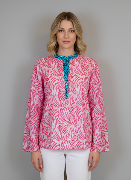 Millie Top- Jungle Dot- Pinks