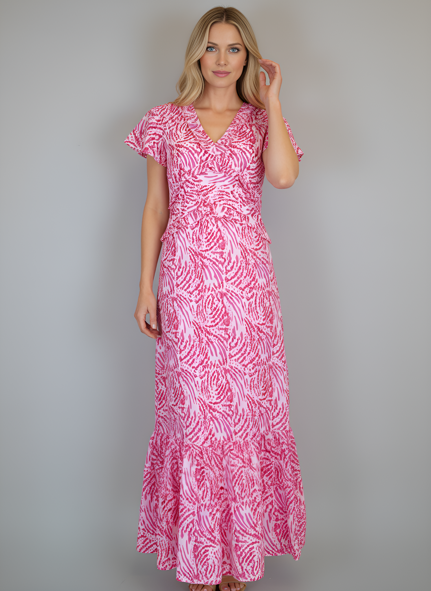 Mallory Maxi Dress - Jungle Dot - Pinks