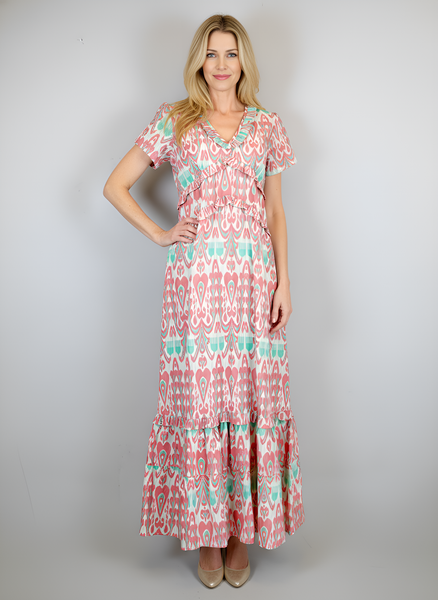 Mallory Maxi Dress - Ikat Sorbet