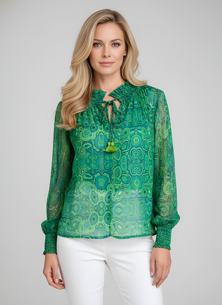 Virginia Top - Malachite Green and Gold