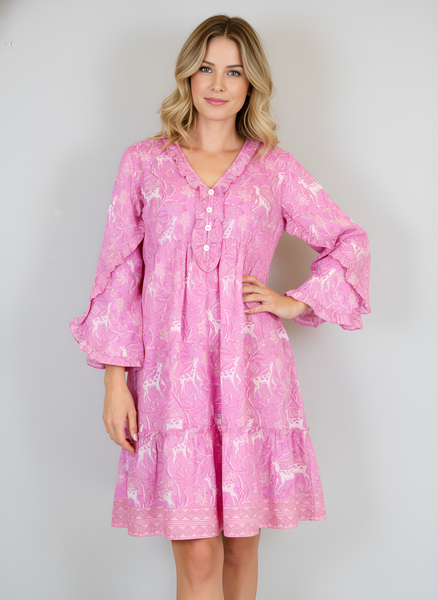 Meridian Dress in Impala Floral Pinks