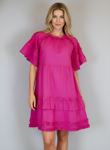 Ella Dress - Bougainvillea Pink